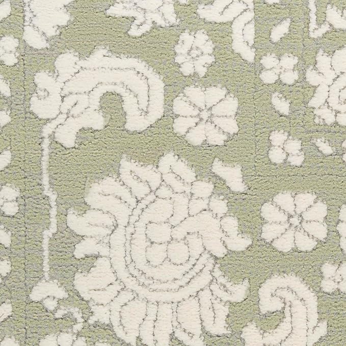 Nourison Home Grace Sage 5'3" x 7'3" Area Rug - Easy Clean, Non Shedding, Bed Room, Living Room, Dining Room, Kitchen (5' x 7')