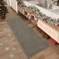 Upgraded Christmas Waffle Runner Rug Super Absorbent Non Slip Bath Mats for Bathroom Floor Washable Bathroom Runner Rug with Tassels, Ideal for Hallway Bedroom Laundry Room, Green, 2' x 6'(24" x 72")