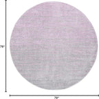 SAFAVIEH Adirondack Collection Area Rug - 6'7" Round, Purple & Green, Modern Ombre Design, Non Shedding & Easy to Clean, Ideal for Living Room, Bedroom, Office, Dining Space (ADR113V)