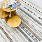 Alfa Rich 7x10 Beige Gray Washable Area Rugs for Living Room Bedroom Kitchen Cotton Decor Rug