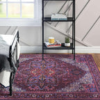 Fame Rugs Turkish Rug. Washable Vintage Oriental Antique Inspired Traditional Doormat Small Modern Area Rugs Luxury Entryway Entry Bedroom Bathroom Kitchen (398RR, 2'5 x 6'9)