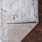 Rugs.com Leipzig Collection Rug – 3x5 Gray Low-Pile Rug Perfect for Entryways, Kitchens, Breakfast Nooks, Accent Pieces