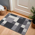 Rugshop Modern Boxes Design Non-Slip (Non-Skid) Area Rug 20" X 30" Gray