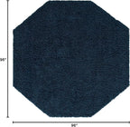 Unique Loom Solid Shag Collection Area Rug (8' Octagon, Sapphire Blue/ Navy Blue)