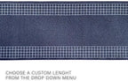 Custom Made Runner Rug for Kitchen Foyer Hallway Entry Choose Your Length 31 Inch Wide Geometric CheckeBlue Design Blue Color (25 feet x 31 Inch)