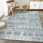 Bloom Rugs Washable Non-Slip 6' x 9' Rug - Gray Striped Area Rug for Living Room, Bedroom, Dining Room, and Kitchen - Exact Size: 6' x 9'