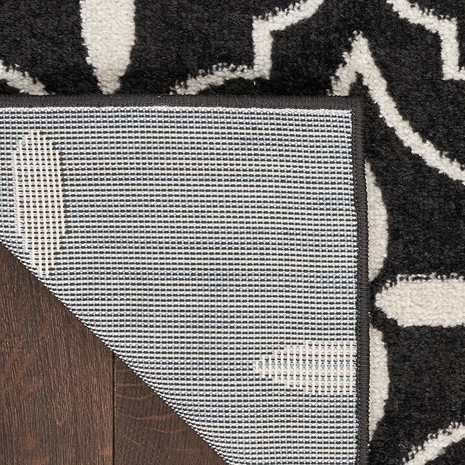 Nourison Home Nourison Essentials Black Ivory 4' x 6' Area Rug - Easy Clean, Non Shedding, Bed Room, Living Room, Dining Room, Kitchen (4' x 6')