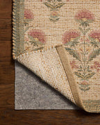 Loloi Chris Loves Julia Rue Collection RUE-01 Sage/Blush 5'-0" x 7'-6" Area Rug Jute Neutral Floral Living Room Bedroom Rug
