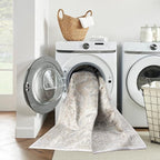 Nourison Home Astra Machine Washable Silver Grey 7'10" x 10' Area Rug - Easy Clean, Non Shedding, Bed Room, Living Room, Dining Room, Kitchen (8' x 10')