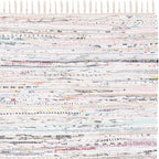 SAFAVIEH Rag Rug Collection Accent Rug - 2'6" x 4', Ivory & Multi, Handmade Boho Stripe Cotton, Ideal for High Traffic Areas in Entryway, Living Room, Bedroom (RAR121G)