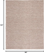 SAFAVIEH Area Rug 8x10 - Natura Collection - Large - Brown, Handmade Wool Blend, Textured Design, Ideal for Living Room, Bedroom, Dining Space (NAT620T)