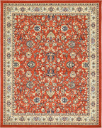 Unique Loom Sialk Hill Collection Area Rug - Washington (7' 10" x 10' Rectangle Terracotta/Cream)