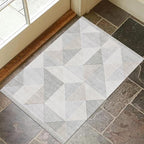 ReaLife Rugs Machine Washable Area Rug - Living Room Bedroom Bathroom Kitchen Entryway Office - Padded Crease Free Stain Resistant Premium - Modern Geometric Contemporary- Miles- Beige - 2'x 3'