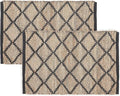 REDEARTH · Jute Cotton Area Rug - 2'x3' Rectangular Rug, Sustainable Handwoven, Non-Shedding, Soft & Durable – Reversible, Neutral Tones for Home Décor in Living Room, Dining Room, Bedroom, Set of 2