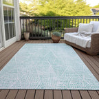 Addison Rugs Chantille ACN591 Aqua 5' x 7'6" Indoor Outdoor Area Rug, Easy Clean, Machine Washable, Non Shedding, Bedroom, Living Room, Dining Room, Kitchen, Patio Rug