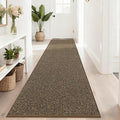 BEQHAUSE Hallway Runner Rugs 2.6x10, Hallway Rug Non-Slip Washable(Rolled-Up NO Creases), Runner Rug Absorbent Stain Resistant Hall Rug Carpet Runner, Entryway Rugs Floor Mat Laundry Room Rugs, Brown