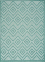 Nourison Home Versatile Aqua Teal 6' x 9' Area Rug - Easy Clean, Non Shedding, Bed Room, Living Room, Dining Room, Kitchen (6' x 9')