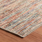 Dash & Albert Clay Multi Machine Washable Rug, Runner-2.5 X 8 Feet, Multi Stripe Pattern