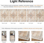 HUGEAR Machine Washable Area Rugs 5x7 Vintage Orange Living Room Bedroom Rug Neutral Style Non Slip Stain Resistant Low Pile Throw Carpet for Home Retro Aesthetic Modern Decor