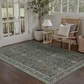 Area Rug 4x6 Black Vintage Washable Office Entryway Carpet Traditional Distressed Indoor Entry Soft Non Slip Small Door Mat Retro Low Pile Thin Rug for Kitchen Laundry Bedroom