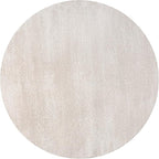Eyely UES100D-5R Supersoft Haze Solid Low-Pile Indoor Area Rug Casual;Contemporary;Solid;Traditional, Bedroom, Kitchen, Living Room, Easy-Cleaning, Non-Shedding, 5' Round, Ivory