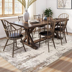 6x9 Area Rug Living Room Rugs - Washable Neutral Modern Abstract Soft Thin Rug Indoor Floor No Slip Rug Carpet for Bedroom Under Dining Table Home Office Decor - Brown/Grey/Beige