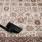 Keen Home Design 5x7 Rug - Machine Washable Area Rug with Non-Slip Backing, Ideal for Living Room, Dining Room, Bedroom - Vintage, Easy Clean, Durable, Low Pile - (5' x 7')