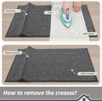 BEQHAUSE Dirt Trapper Door Mat 20" x 32", Non-Slip Washable Doormats Entrance Mat, Dirt Resistant and Absorbent Welcome Mat, Low Profile Floor Mats for Front Back Door and Entryway, Charcoal