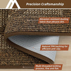 COSY HOMEER Non-Slip Door Mat 36"x60", Entryway Rugs Low Profile Absorbent Dirt Trapper Doormat for Front Entrance, Washable Polypropylene Entry Mat (Brown)