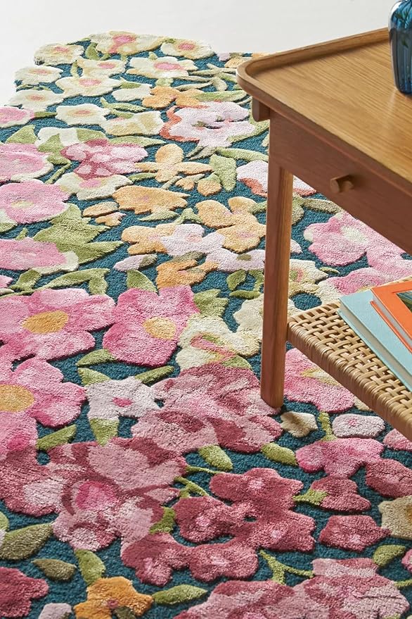 Cassia Wool Viscose Area Rug – 6’ x 9' – Handmade Wool Area Rugs –Multi – Rugs for Living Room, Bedroom – Anti-Skid – Carpets with Non-Slip Natural Backing with 100% Cotton