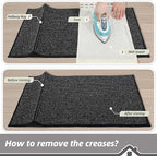 BEQHAUSE 20"x32" Entryway Rug Indoor Door Mat Non-Slip Washable, Hallway Rugs Absorbent & Stain Resist Hall Carpet Runner Rugs for Entryway, Front Door Floor Mats Laundry Room Rugs for Entry, Black