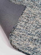 Hand Tufted Wool ECO-Friendly Area Rugs - 8'x10', Rectangle Shape, Dark & Blue, Solid Plain Design, High Pile Thick Handmade Area Rugs for Living Room, Bed Room (KWC111)