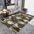 Large Living Room Area Rug 5x6ft,Modern Geometric Rugs, Multicolor Low Pile Farmhouse Carpet, Machine Washable & Non-Slip Non-Shedding for Classroom, Bedroom & Dorm