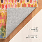 Dash and Albert Paint Chip Machine Washable Area Rug - 5' x 8' Multicolor - Geometric Accent Rug - Anti-Slip Backing, Lightweight, Machine Washable, High Traffic Areas Kitchen, Mudroom, Laundry Room