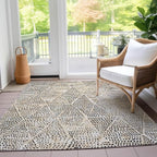 Addison Rugs Chantille ACN591 Beige 5' x 7'6" Indoor Outdoor Area Rug, Easy Clean, Machine Washable, Non Shedding, Bedroom, Living Room, Dining Room, Kitchen, Patio Rug