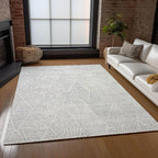 Addison Rugs Chantille ACN591 Silver 5' x 7'6" Indoor Outdoor Area Rug, Easy Clean, Machine Washable, Non Shedding, Bedroom, Living Room, Dining Room, Kitchen, Patio Rug