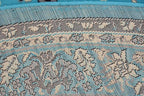 Unique Loom Sialk Hill Collection Area Rug - Washington (8' Round Turquoise/Black)