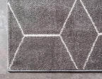 Unique Loom Trellis Frieze Collection Area Rug - Geometric (3' 3" x 5' 3", Dark Gray/ Ivory)