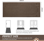 BEQHAUSE Door Mat 24" x 60", Non-Slip Door Mats Indoor Entryway Rugs Washable Low-Profile Absorbent and Stain Resist Floor Mats, Dog Door Mat for Front Back Door, Muddy Wet Shoes & Paws, Brown