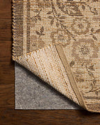 Loloi Chris Loves Julia Rue Collection RUE-03 Bark/Mocha 8'-6" x 11'-6" Area Rug Jute Neutral Floral Living Room Bedroom Rug