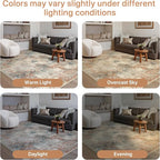 GENIMO Washable Area Rugs for Living Room, 8x10 Modern Non Slip Rugs, Low Pile Lightweight Soft Print Rug for Bedroom, Dining Room, Home Office, Multi