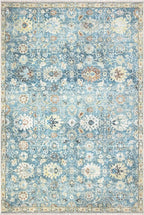 Bloom Rugs Caria Washable Non-Slip 8x10 Rug - Blue/Beige Traditional Area Rug for Living Room, Bedroom, Dining Room, and Kitchen - Exact Size: 7'8" x 10'