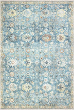 Bloom Rugs Washable Non-Slip 2x3 Rug - Blue/Beige Traditional Oriental Area Rug for Living Room, Bedroom, Dining Room, and Kitchen - Exact Size: 2' x 3'