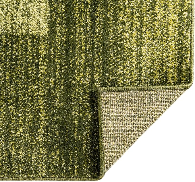 Rugs.com Angelica Collection Rug – 10 Ft Runner Light Green Medium Rug Perfect for Hallways, Entryways