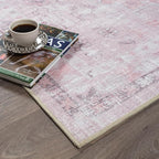 Fame Rugs Turkish Rug. Washable Vintage Oriental Antique Inspired Traditional Doormat Small Modern Area Rugs Luxury Entryway Entry Bedroom Bathroom Kitchen (412PP, 9' x 12')