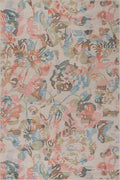 Dash & Albert Bloom Multi Machine Washable Rug, 2 X 3 Feet, Blue/Ivory Floral Pattern