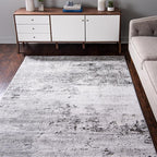 Rugs.com Leipzig Collection Rug – 6x9 Gray Low-Pile Rug Perfect for Bedrooms, Dining Rooms, Living Rooms