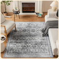 Istana 5x7 Area Rug - Grey Rugs for Living Room 5x7 - Foldable Rugs for Bedroom - Stain Resistant Washable Rug - Eco-Friendly Boho Area Rugs - Easy to Clean Living Room Rug