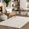 Nuloom SuperiorWash Collection Kai Off-White, 7'6" x 9'6", Fluffy and Cozy, High Traffic, Stain Resistant, Easy Clean, Durable Washable Area Rug for Bedroom, Living Room, Dining, Den, Foyer, Entryway
