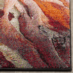 SAFAVIEH Glacier Collection Runner Rug - 2'3" x 12', Red & Multi, Modern Abstract Design, Non-Shedding & Easy Care, Ideal for High Traffic Areas in Living Room, Bedroom (GLA126A)
